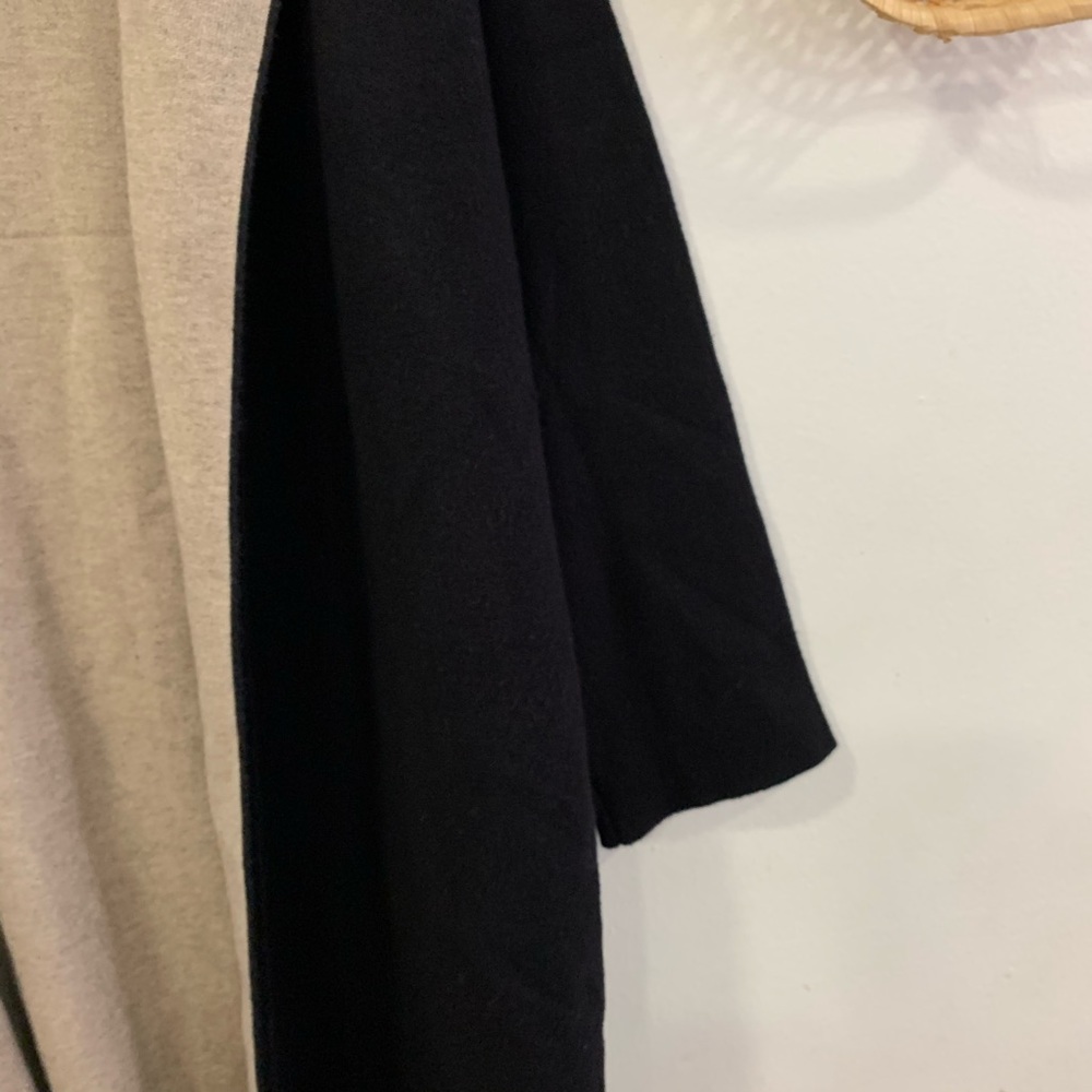 Zara Knit Long Cardigan Open Front Lapel Sweater - Picture 6 of 8
